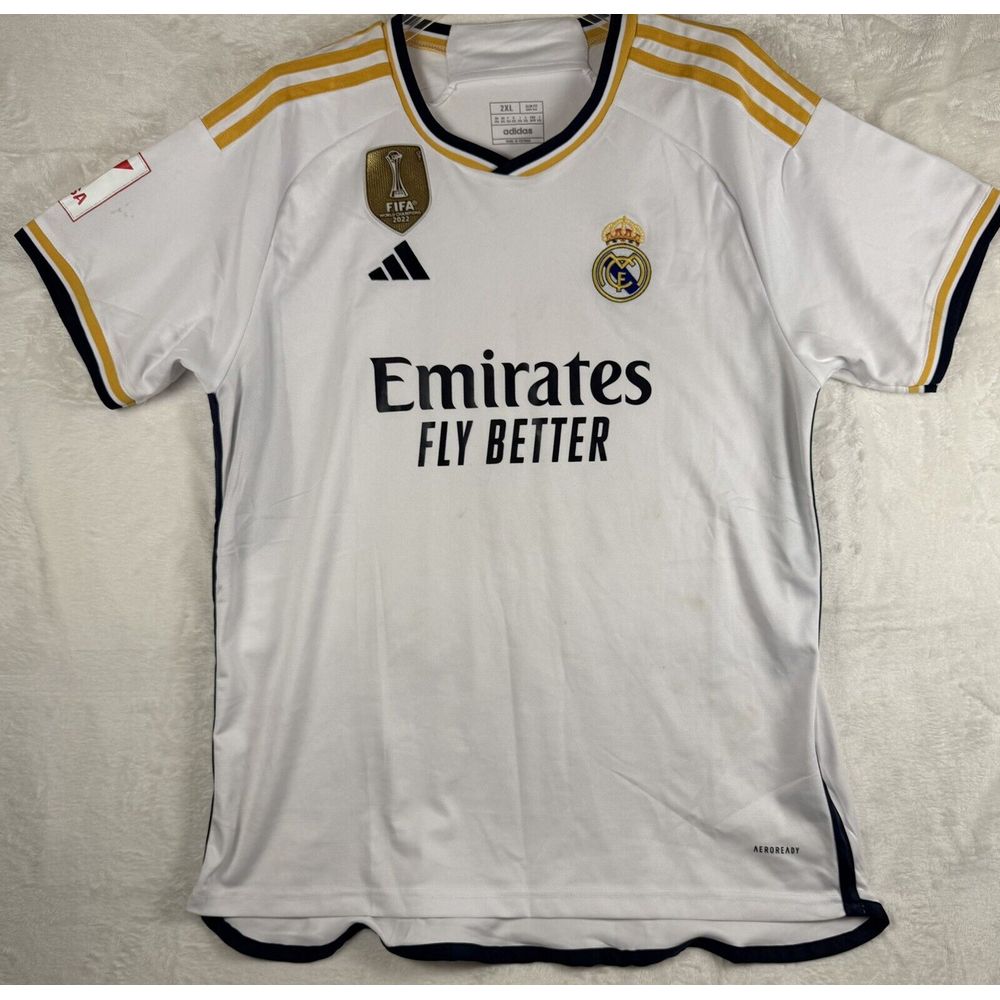 Real Madrid Jersey Home Football Soccer 2023 Adidas La Liga Size 2xl Slim Fit